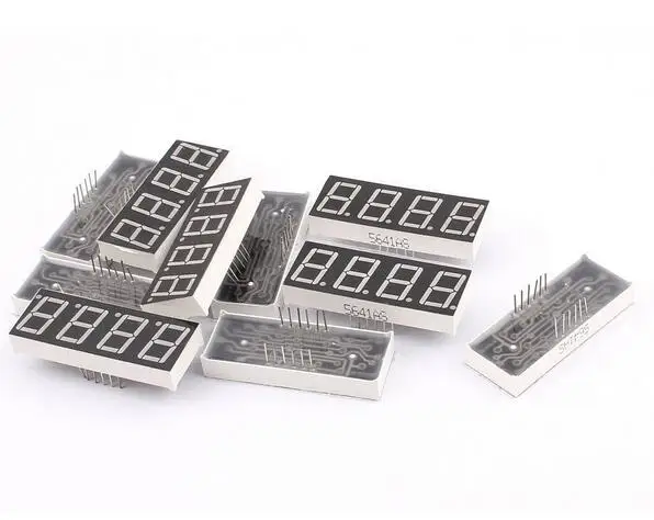 10 Pcs Common Cathode 12 Pin 4 Bit 7 Segment 0.56" Red LED Display Digital Tube | Инструменты