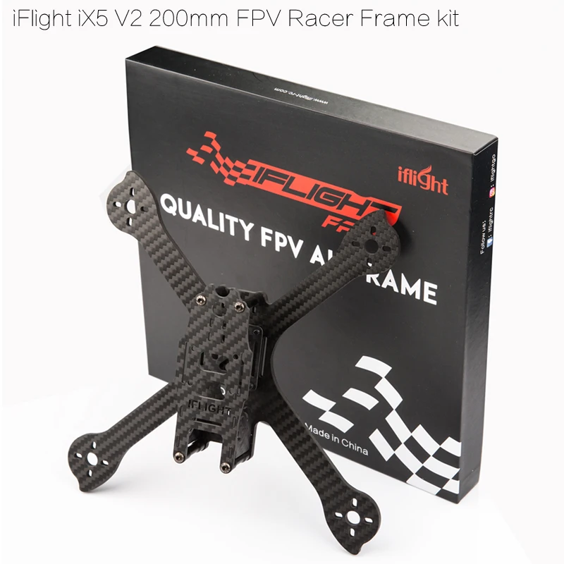 

Orginal iFlight iX5 V2 200mm carbon fiber with 28mm M3 Standoff/camera side plate FPV Racer frame kitfor FPV Racing Drone kit