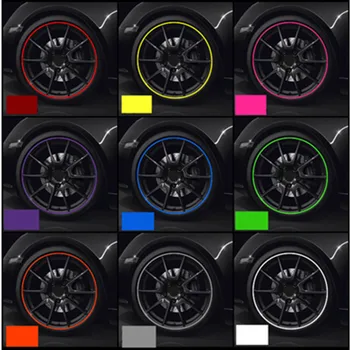 

Car Wheel Hub Tire Sticker Car Decor Styling Strip Tire Protection for alfa romeo 159 147 156 giulietta 147 159 mito accessory