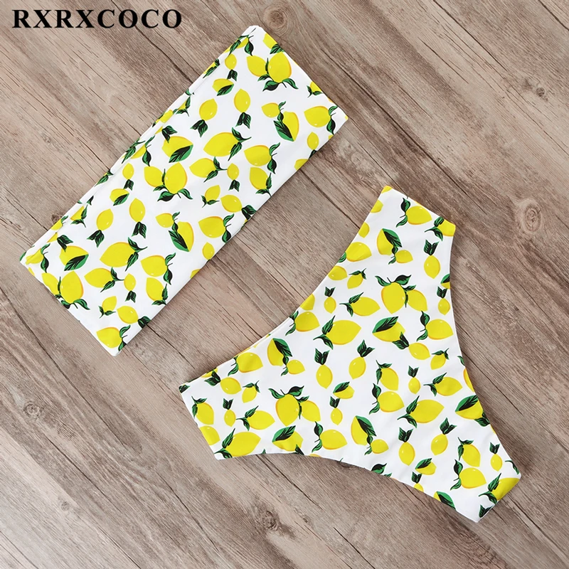 RXRXCOCO, бикини,, купальник, женский, высокая талия, бикини, набор, пуш-ап, сексуальный бандаж, купальник, женская летняя пляжная одежда