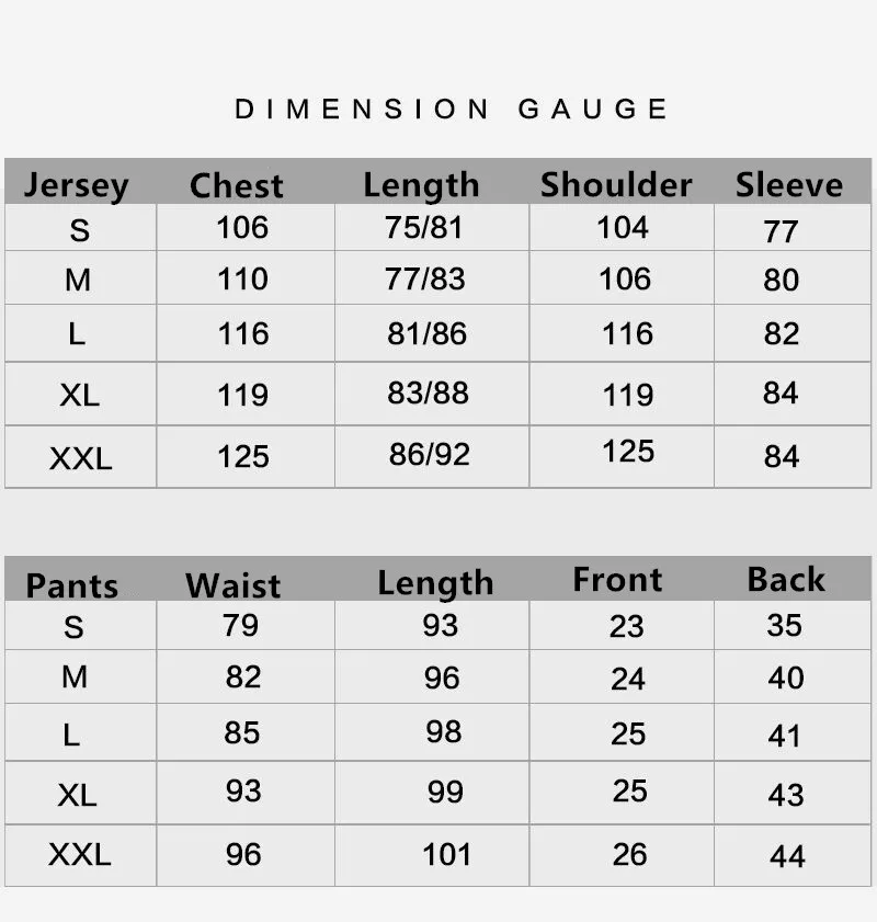 ROCK BIKER Size Chart