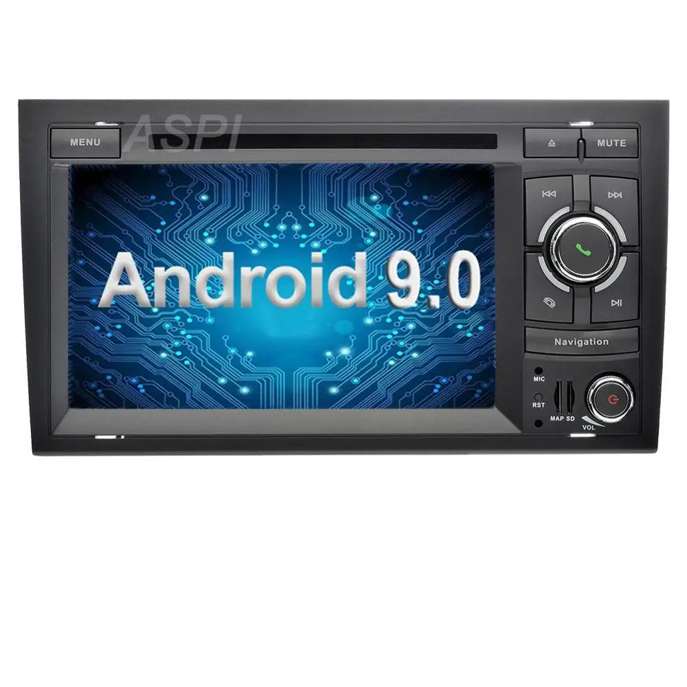 

Android 9.0 In Dash Card Stereo For Audi A4 S4 RS4 2002-2007,8 Core 4G+32G GPS Navigation 7'' IPS screen CAR Multimedia player