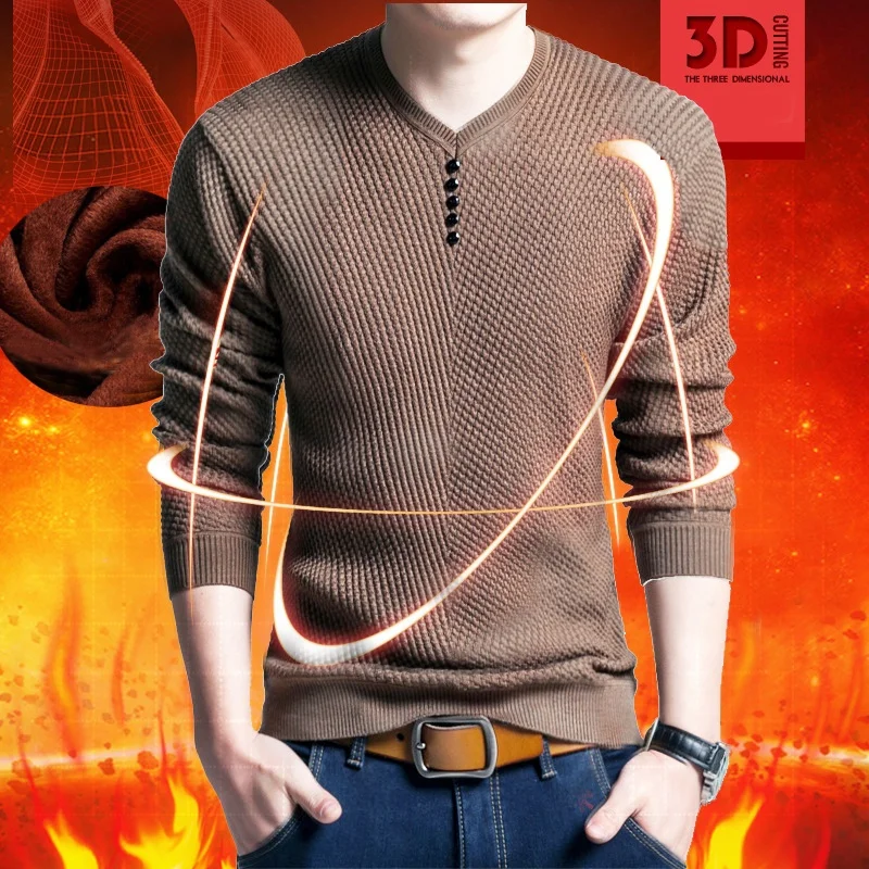 

ZOGAA mens sweaters 2018 Leisure korean clothes Solid color V-neck sweater men 4 colors plus size men S-3XL mens sweater clothes