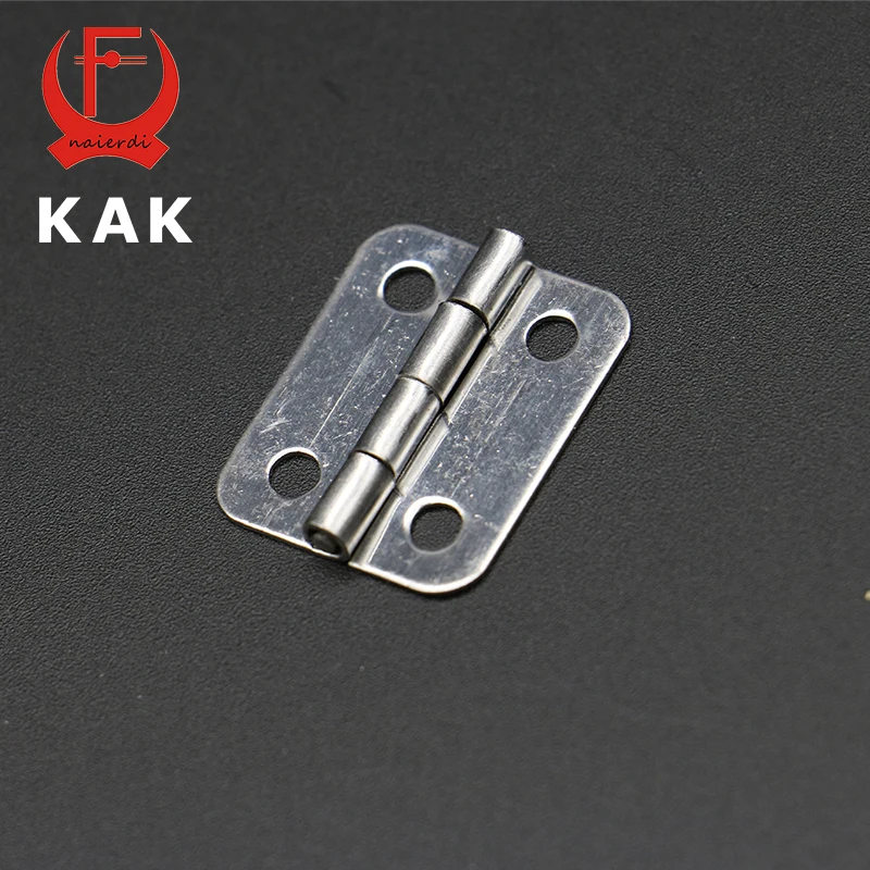 10pcs KAK 25mm x 20mm Silver Mini Door Hinges Drawer Jewellery