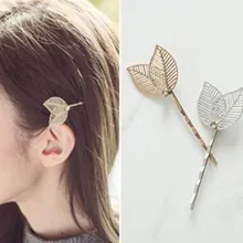 1 шт., новинка, корейская мода, маленький свежий лист, челка, шпилька, шпилька, Женские Ювелирные изделия от производителя
