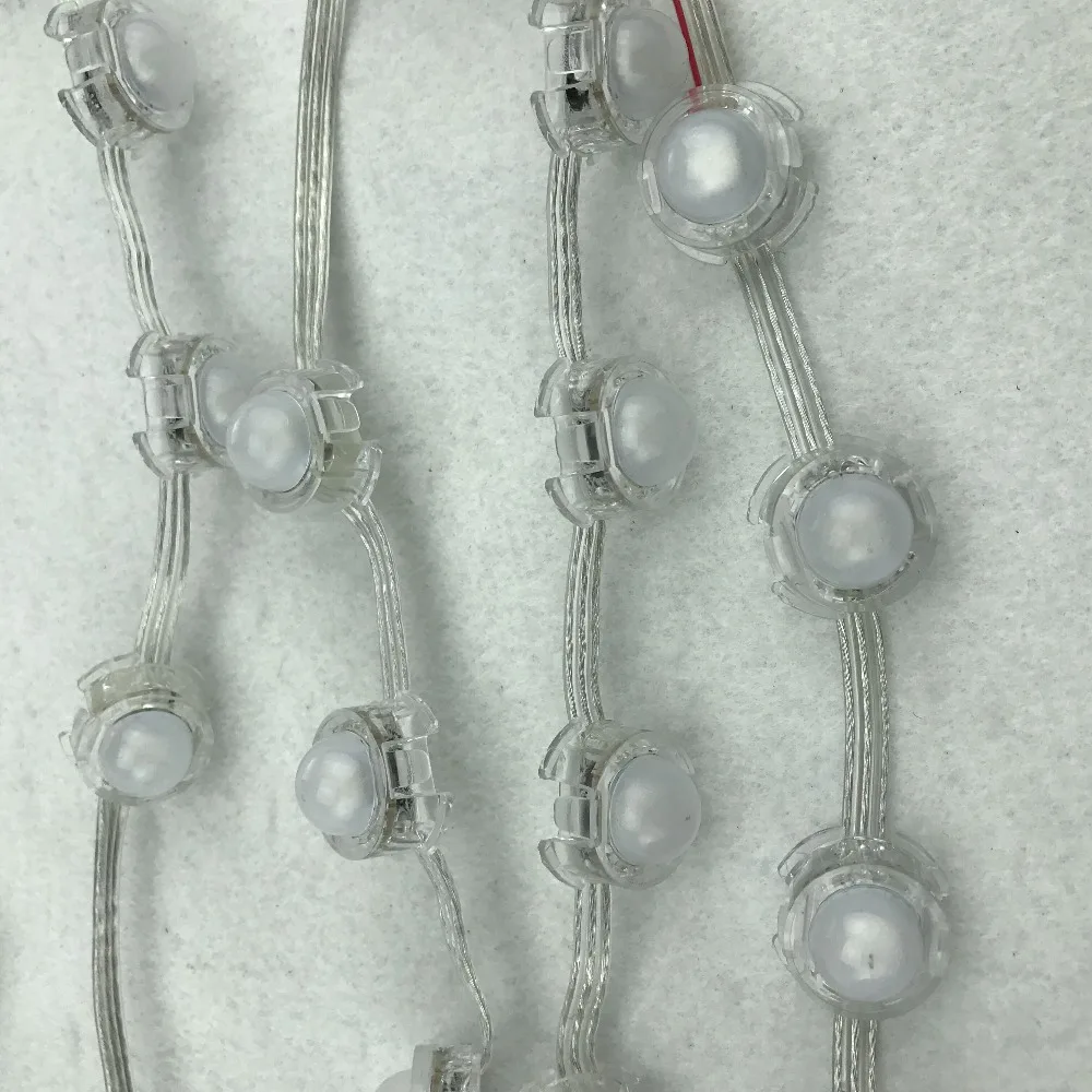50 шт. модуль пикселей WS2811 5050 SMD 5 см в пост. Тока 20 мм прозрачный провод матовая