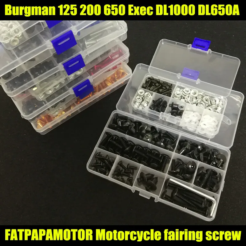 

Universal Motorcycle Fairing Bolts Screw Moto Spring Bolts For SUZUKI Burgman 125 200 650 Exec DL1000 DL650A