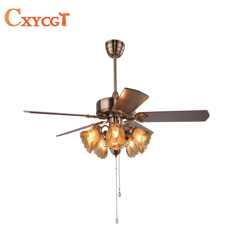 

25W 52inch LED Ceiling Fan Light for Dining Room Living Room Fan Lamp with E27 holder
