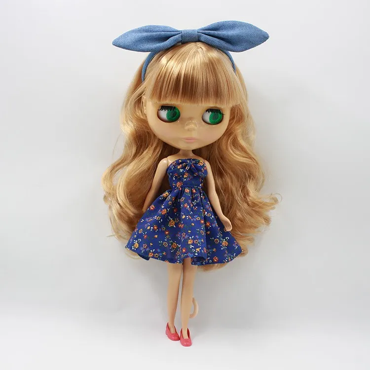 Factory Blyth 1/6 Nude Doll 230BL2240/331 Brown Long Wavy Hair With Bangs Free Shippng 4 Colors For Eyes Suitable For DIY