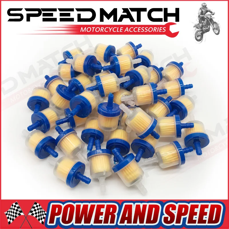 100pcs Motorcycle Petrol Gas Inline Fuel Filter For Dirt Pit Trail Bike