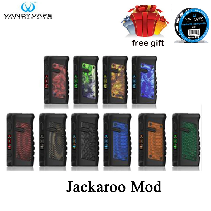 Оригинальный Vandy Vape Jackaroo Mod 100 Вт Водонепроницаемый Бокс мод совместим с одной