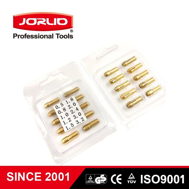 

Jorlio 10PC/Set 0.5-3.2mm Copper Small Electric Drill Bit Twist Chuck Adapter Power Hand Rotory For DIY Tools