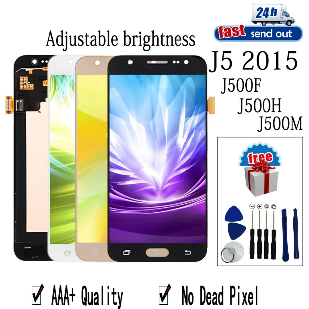 ЖК дисплей AMOLED для SAMSUNG Galaxy J5 2015 J500 J500M J500H J500F сенсорный экран протестирован