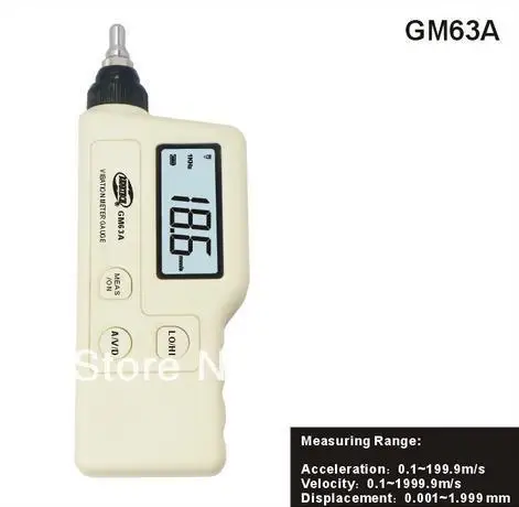 

Vibration Meter GM63A Acceleration 0.1~199.9m/s Velocity 0.1~1999.9m/s