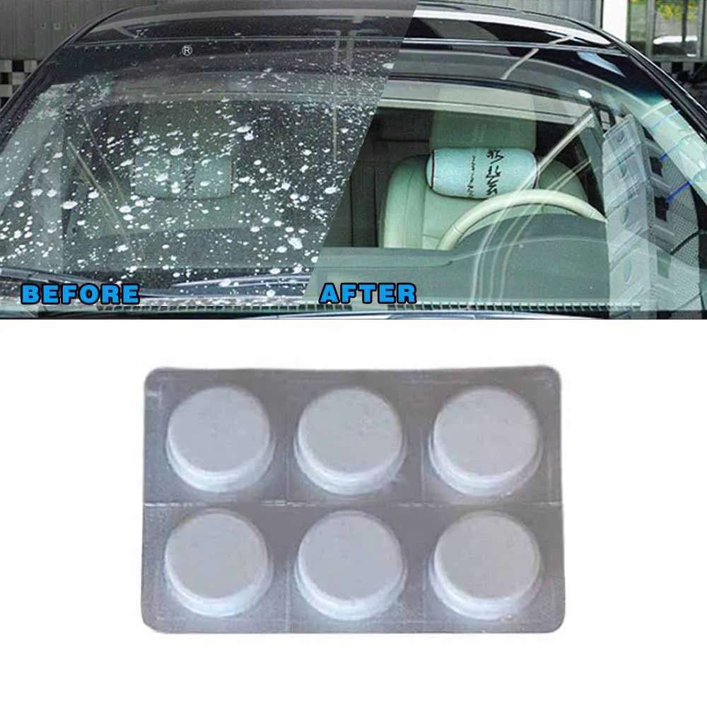 

6pcs = 24L Car Windshield Glass Washer Cleaner Compact Effervescent Tablets Detergent