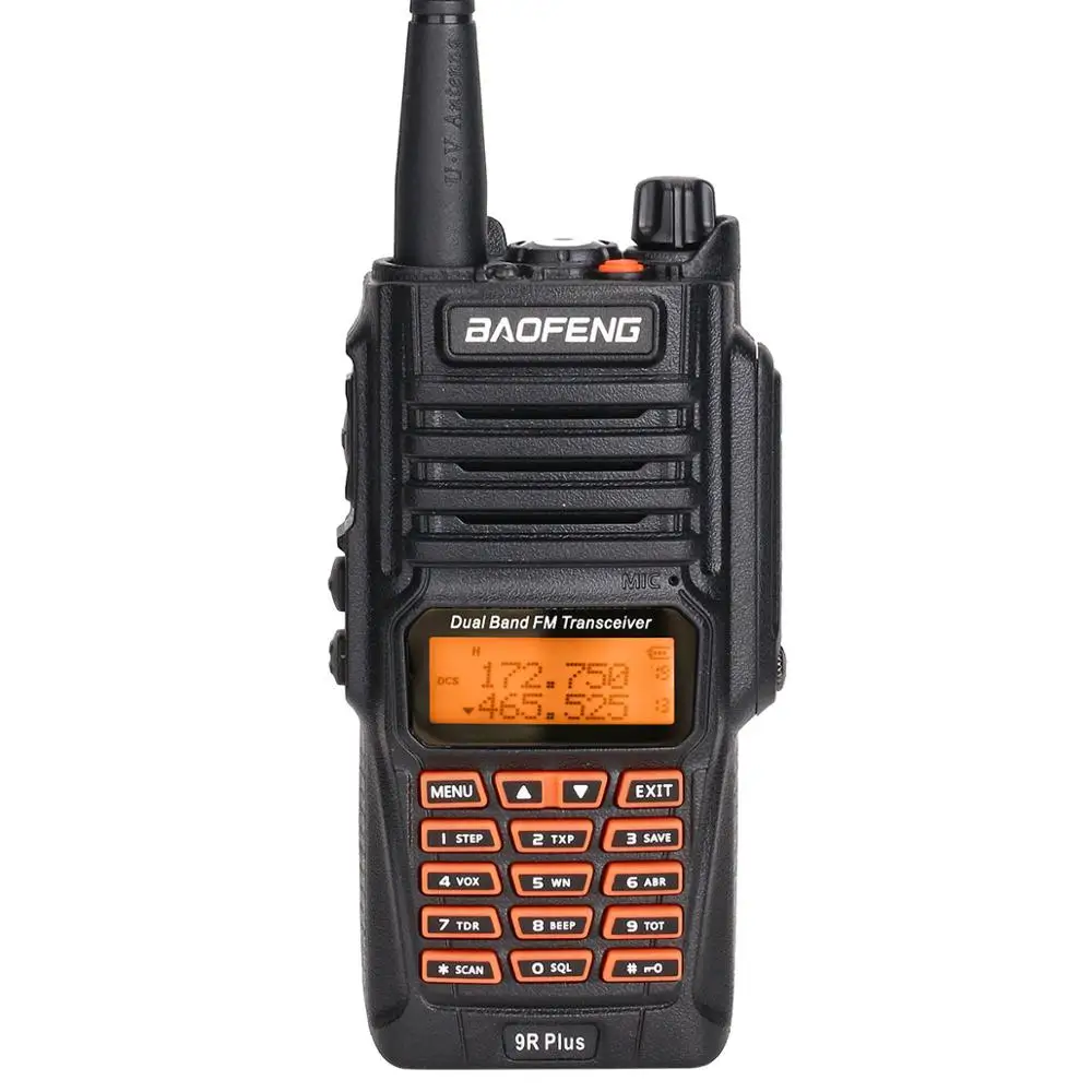BaoFeng UV-9R Plus Водонепроницаемая портативная рация 8 Вт UHF VHF Двухдиапазонный IP67 HF трансивер UV 9R Ham портативное радио - Цвет: A radio
