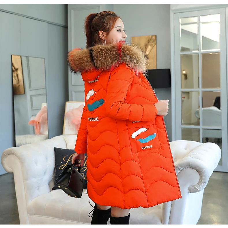 Women Winter Long Jacket Fake Fur Collar Hooded Parka Padded Coat Women 2018 Korean Thick Warm Slim Coats Jackets Female CH695 (5)