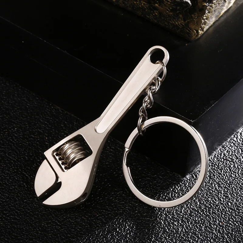 

Mini Metal Adjustable Tool Wrench Spanner Key Chain Ring Keyring Gift torque wrench key set _WK
