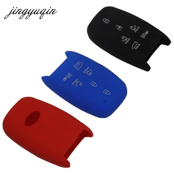 Keyforkess 30 pz/lotto pelle del Silicone chiave fob caso per KIA grande carnevale Sorento Sedona 6 pulsante Smart Remote KeyLess Cover