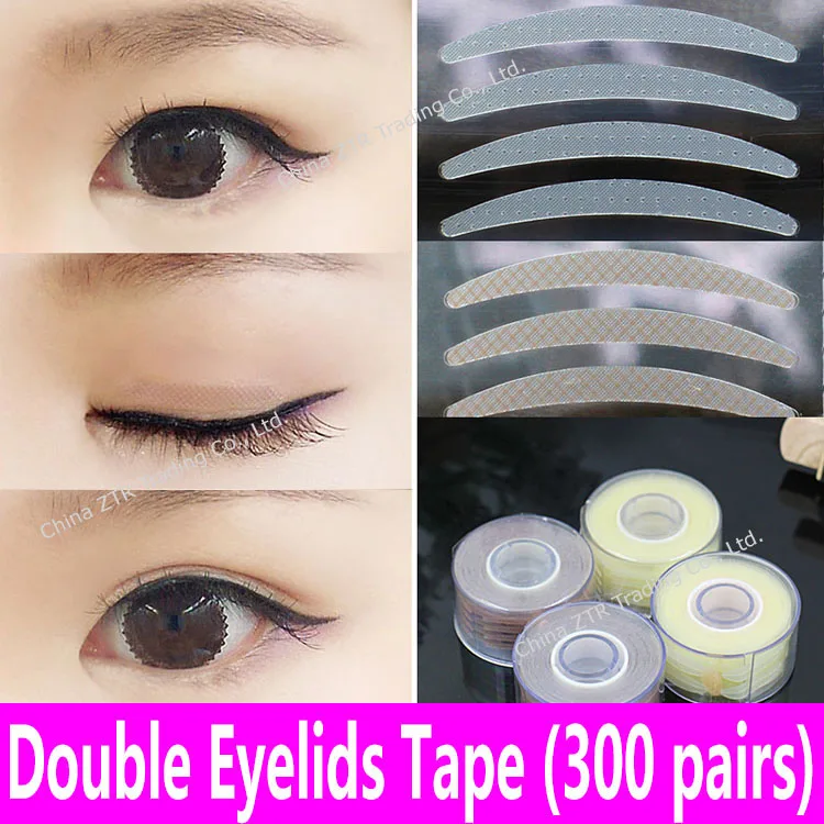 300pairs 600pcs Natural Color Double Eyelid Paste Double fold Eye Tapes