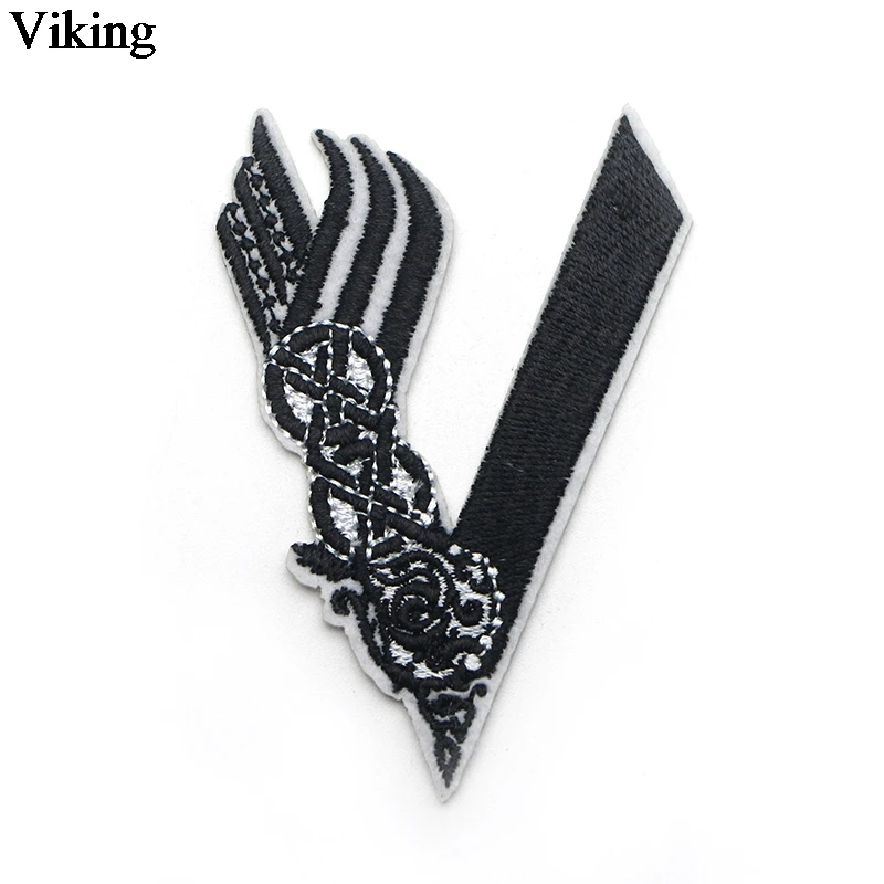 

Viking Cool Iron on patch Embroidered clothes patches For clothing Jacket Kids Badge Stickers Garment Appliques G0036