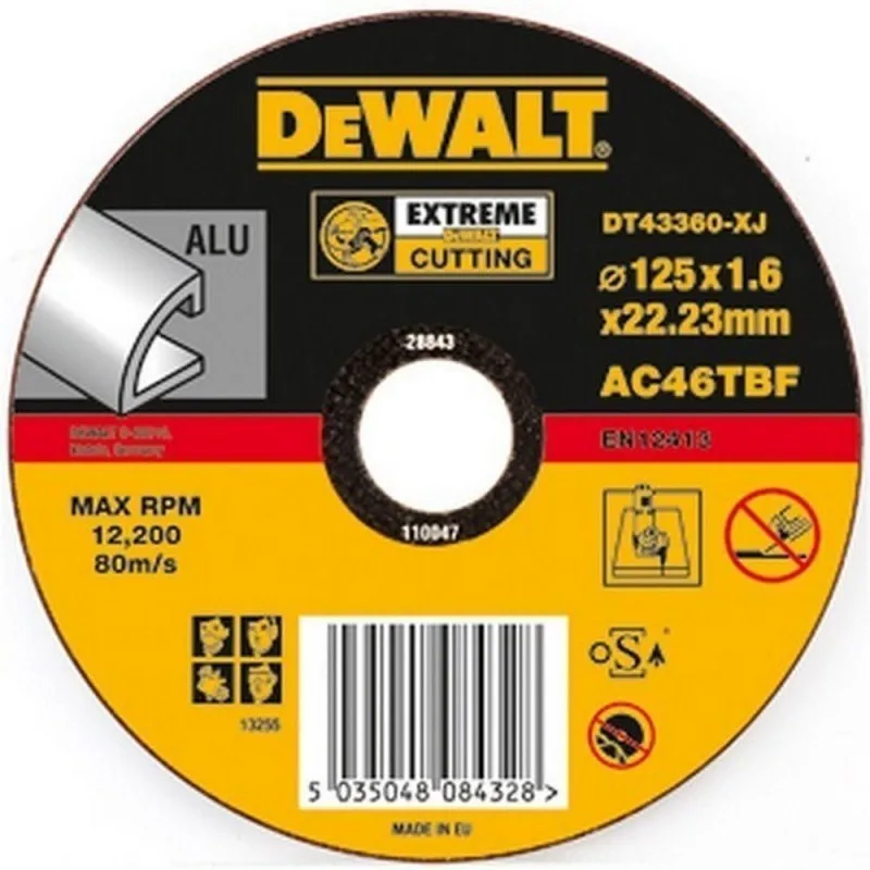 DEWALT DT42260-XJ-grinding диск для резки алюминиевого самолета 115mmx1. 6x22,2 мм