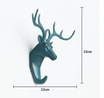 

Animal Resin Model Produced Deer Rhino Elephant Giraffe Horse Animal Decorative Hook Creative Resin Model Bathroom Wall Hook