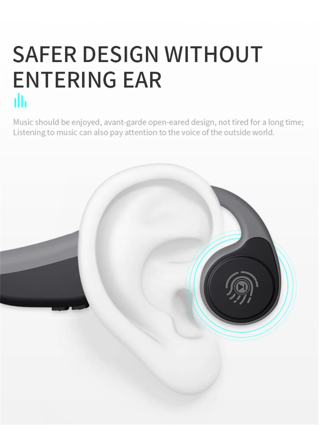 

V9 Bluetooth 5.0 Wireless Headset Bone Conduction High Fidelity Sound Transmission Motion Headset