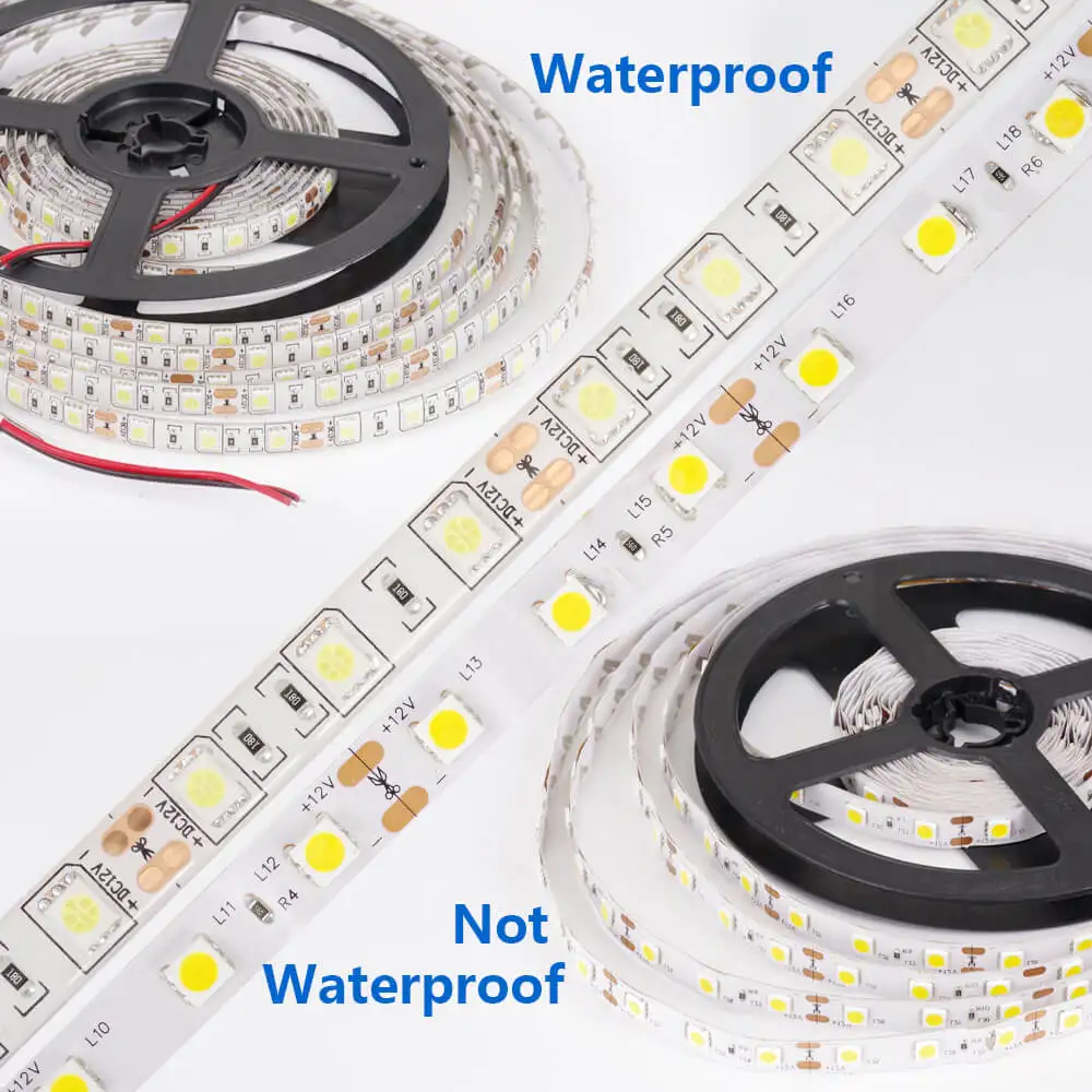 DKG 5 м RGB Светодиодная лента Водонепроницаемая DC 12 V SMD 5050 2835 60 светодиодов/м