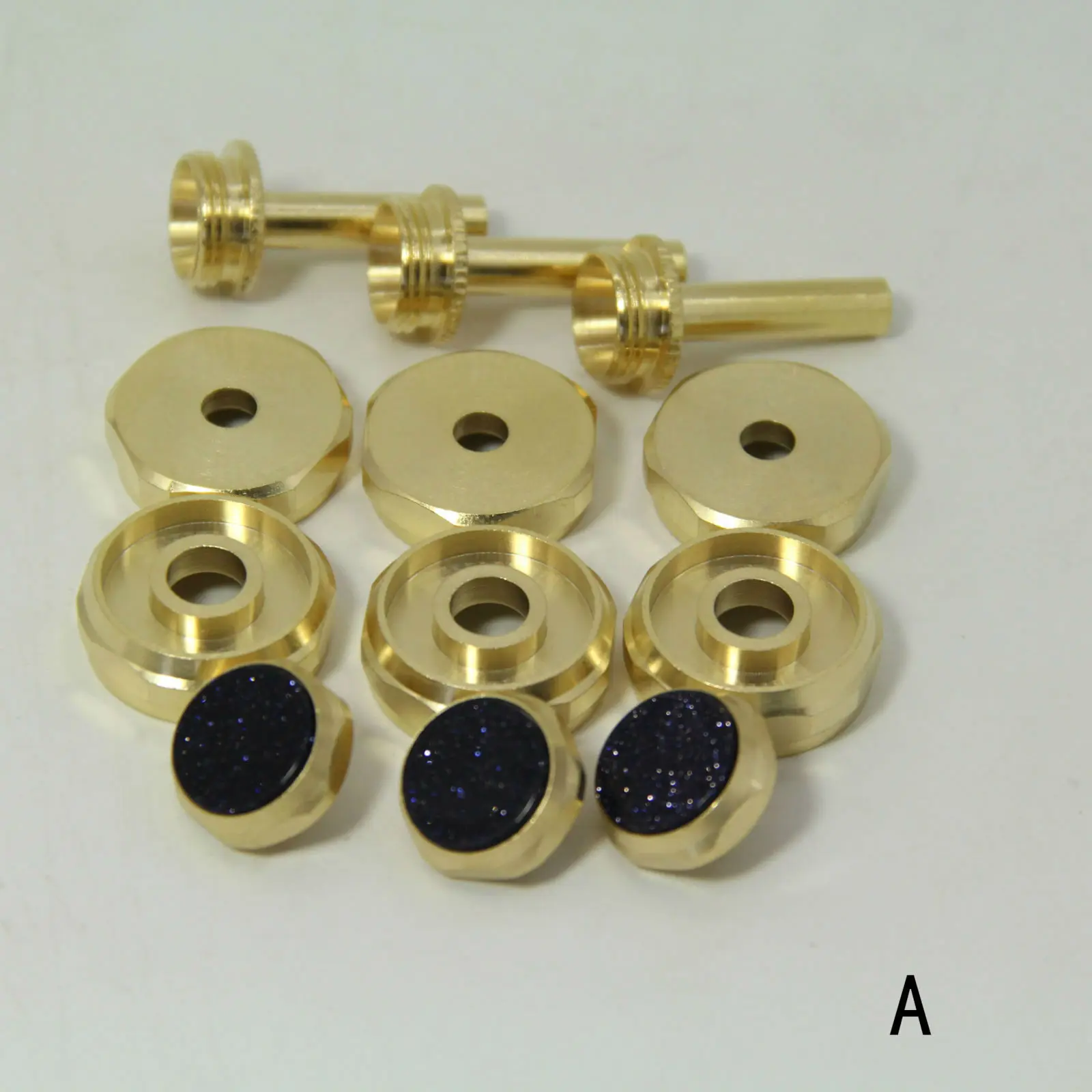 

Trumpet Repair parts Top valve cap /Finger Button/Stem/Bottom Valve cap