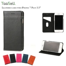 #0012 Leather Case For iPhone 7 / 7 Plus Wallet Flip Cover Phone Bag Case For Apple iPhone 7/7 Plus Stand With Card Holder