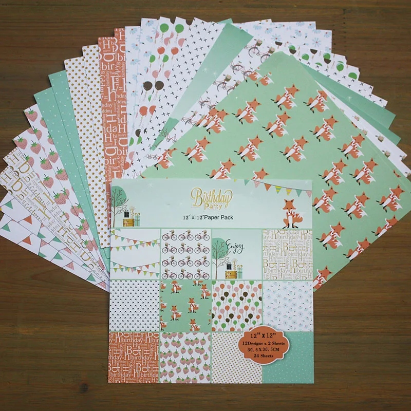 

Большой бумажный альбом для скрапбукинга, набор из 24 листов для творчества, подкладки для фона альбома ручной работы, для творчества, бумажных открыток