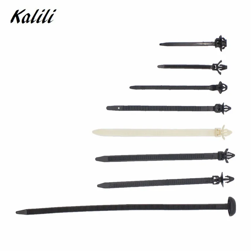 

30Pcs Fixed Push Mount Wires Tie Car Cable Fastening Bundled wire band Tie wrap zip tie