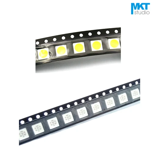 1000 шт. SMD 5050 Светодиодные светодиоды синий/чистый