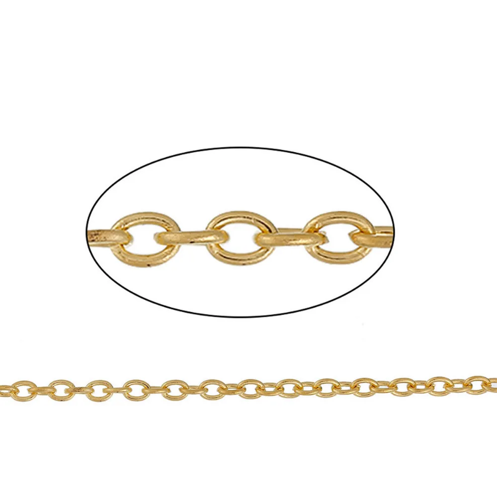 DoreenBeads сплав на железной основе золотистая цепочка для кабеля цепочки поделок