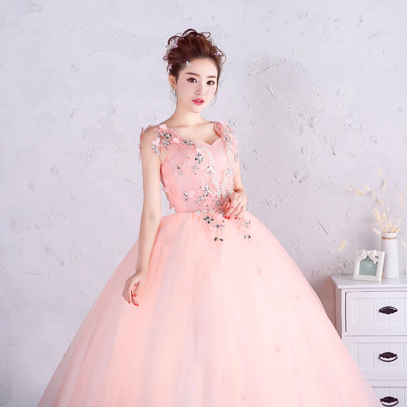 Vestido De Noche Пышное Сетчатое платье с бусинами элегантное розовое милое бальное платье для девочек 16 лет пикантные Вечерние платья на шнуровке