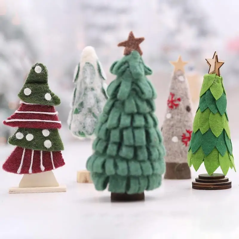 

Christmas Wool Felt Xmas Tree Home Office Window Decoration Ornaments Christmas Decoration Christmas Tree
