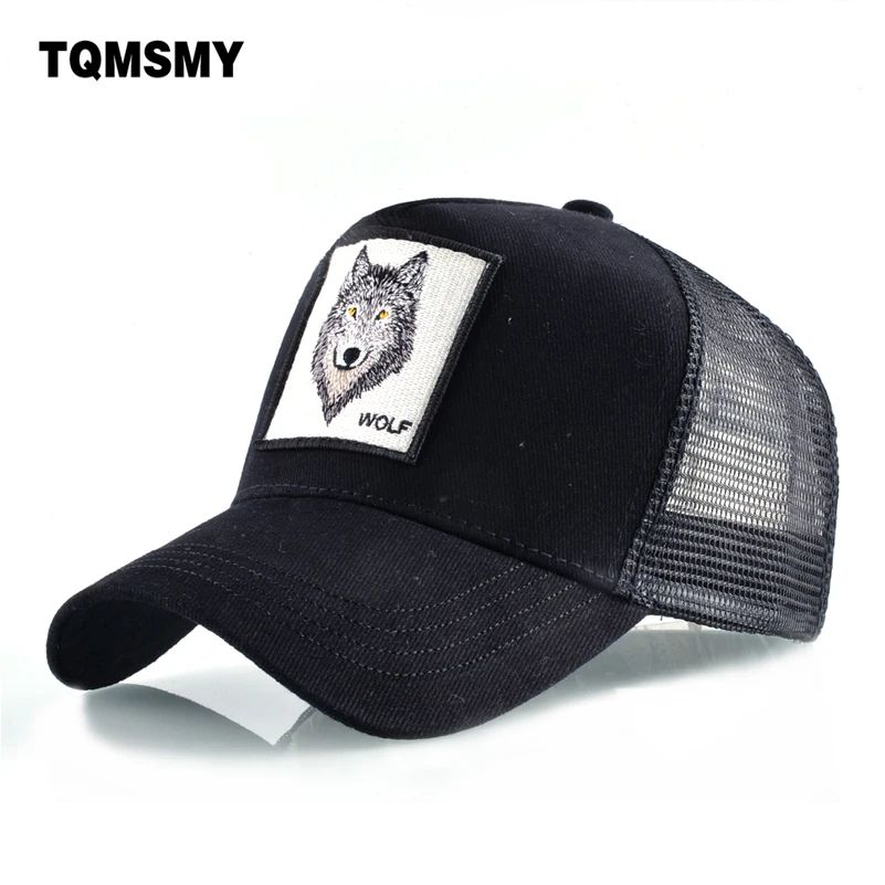 Boné de Beisebol Chapéus para Mulher Tqmsmy Moda Algodão Masculino Snapback Hip Hop Gorras Osso Bordado Lobo Bonés Caminhoneiro Chapéus Tmdhl