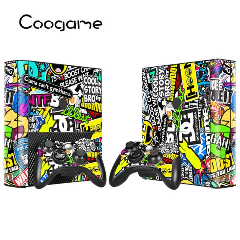 Stickthumb Stickers For Xbox 360E Console Skin & 2 Decals For Microsoft