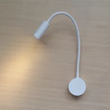 Opaque white Side Lamps for Bedroom LED 3W Universal Volts Hose Flexible Switch on off Quality components and processing