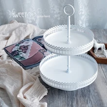 SWEETGO 2 яруса подставка для пирогов и кексов элементы декора десертный стол конфеты бар Свадебные украшения Бейкер любовь 3 яруса пластины