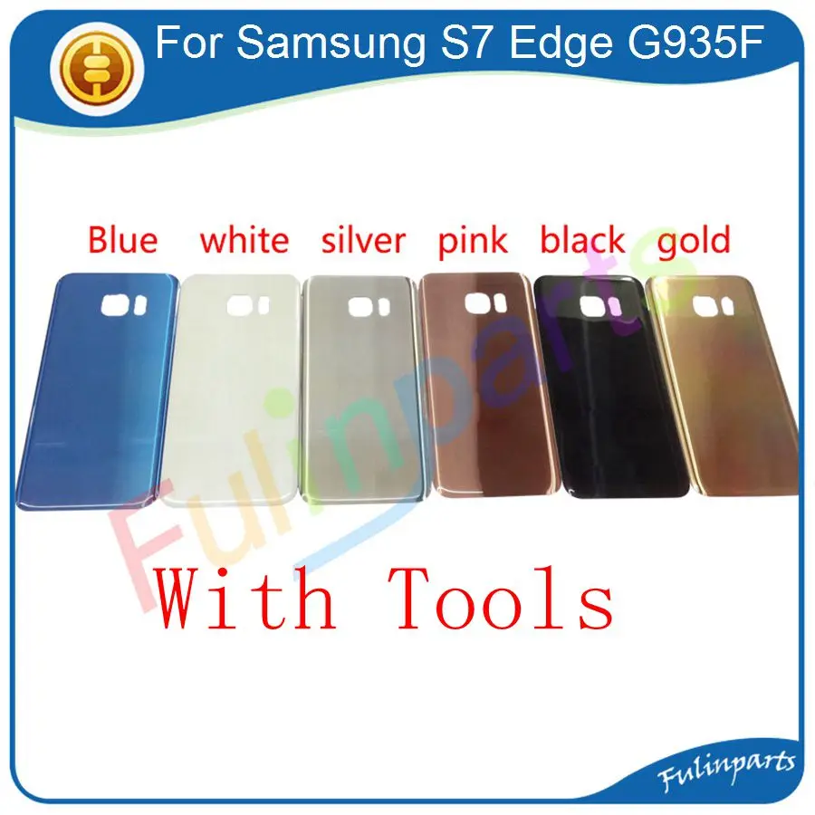 5 шт. для Samsung Galaxy S7 Edge G935F G935 Задняя крышка батареи Дверь Корпус чехол с