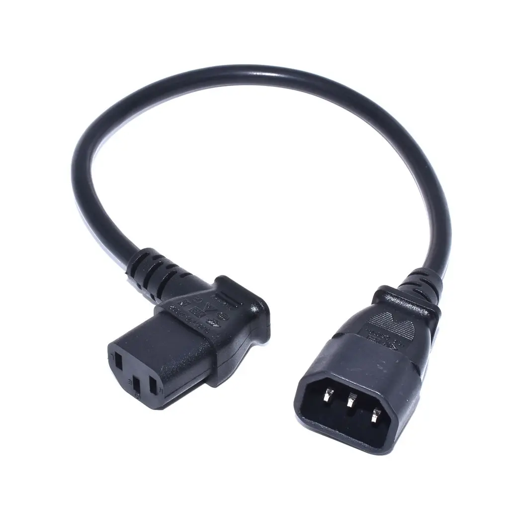 Силовые кабели IEC 320 C13 мама к C14 папа PDU угловой адаптер шнура питания|Сетевые