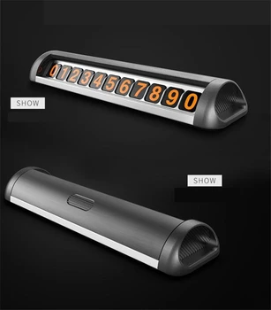 

Car Styling Temporary Parking Card Fake Leather Texture Phone Number Card Plate Telephone Number Card Car Sticker