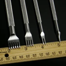 Прочный кожаный инструмент для рукоделия, дырокол, строчка, дырокол, 1, 2, 4, 6, зубец, 3 мм, профессиональный инструмент для кожаного отверстия, высокое качество