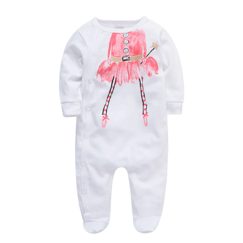 Kavkas/Одежда для новорожденных мальчиков из хлопка с длинными рукавами; комбинезон для младенцев с рождественским принтом; сезон осень-зима; детская одежда для новорожденных - Цвет: PY1087