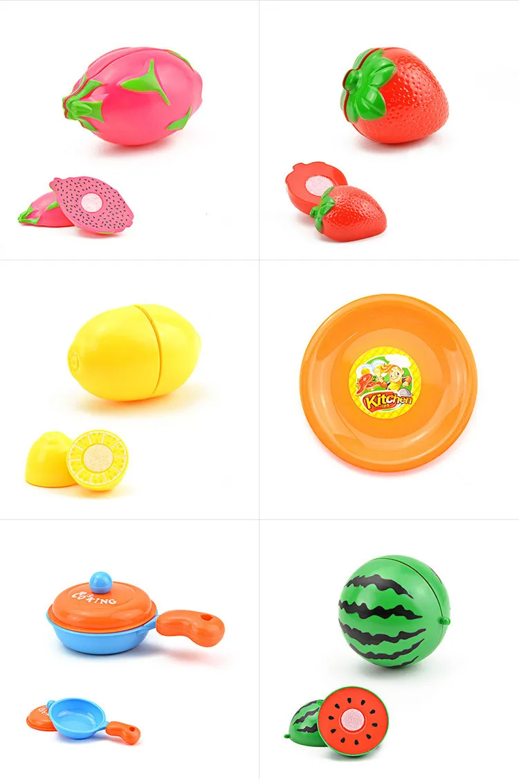 27 стилей, мини-игрушки для фруктов и овощей, АБС-пластик, Детские кухонные игрушки для детей, Игрушки для раннего образования