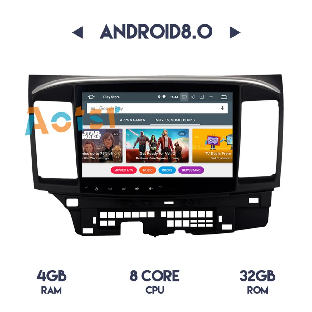 Высокое качество Android 8 0 магнитофон автомобильный DVD GPS для MITSUBISHI LANCER 2007 2017