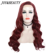 JOY& BEAUTY, 26 дюймов, Модные Цветные термостойкие синтетические парики на кружеве, бесклеевые парики для женщин