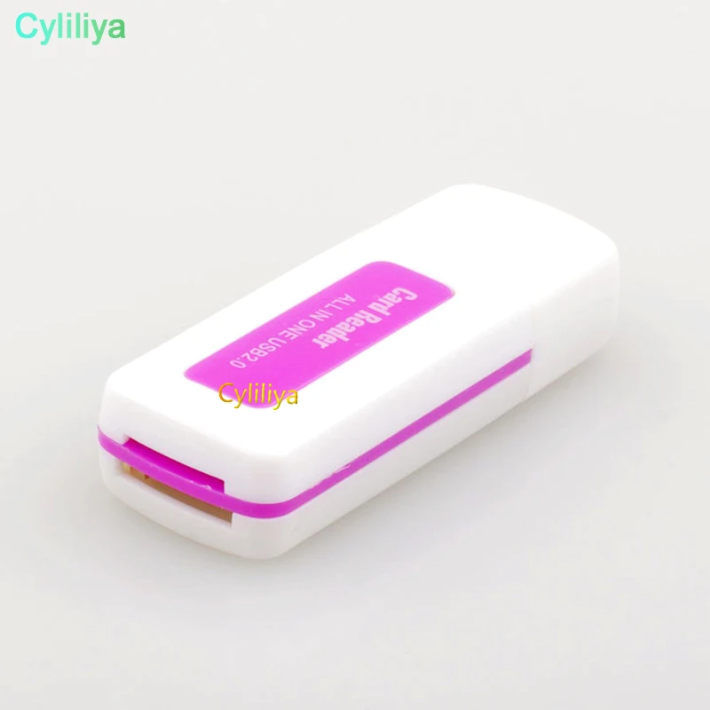 1000 шт. USB 2,0 4 в 1 карты памяти Устройство для чтения карт памяти для M2 SD SDHC DV микро SD карты памяти USB specifictaion Ver2.0 480 Мбит/с